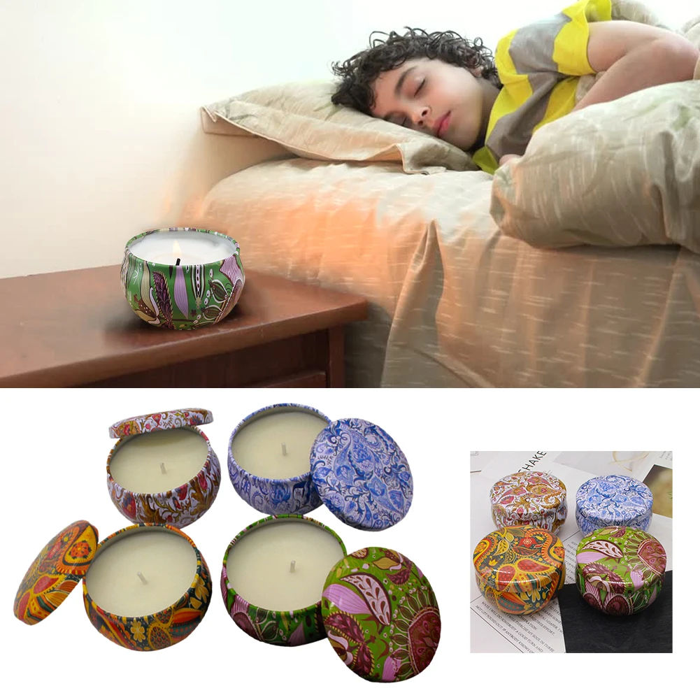 

4 шт., ароматические свечи для йоги и ароматерапии