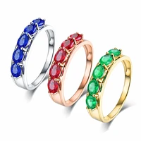 fashion ring 925 silver jewelry with zircon gemstone multicolor finger rings for female wedding party promise gifts accessories