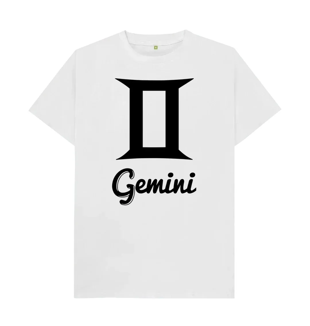 HOROSCOPE T SHIRT GEMINI ZODIAC STAR SIGN BIRTHDAY Outdoor Party Hip hop Shirts Fashionable trendy romantic T-Shirt