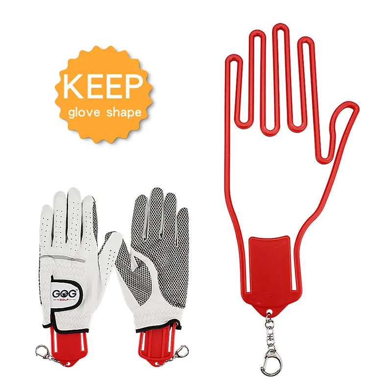 

1~5PCS Golf Glove Holder with Key Chain Plastic Glove Rack Dryer Hanger Stretcher 4 Colors Drop Ship