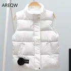 Женский жилет с воротником-стойкой, короткое пальто без рукавов, Женская куртка, жилет, Женская осенне-зимняя одежда