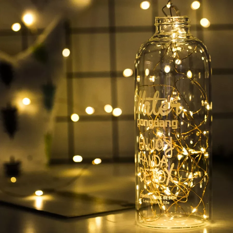 

1M/2M/3M/5M/10M LEDs Silver Wire String Lights Christmas Fairy Lights Outdoor Decoration Garden Xmas Wedding Party USB Garland