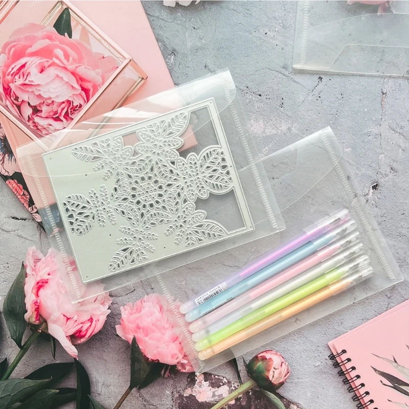 10 шт. прозрачные карманы для хранения из ПВХ и магнитных листов штампов