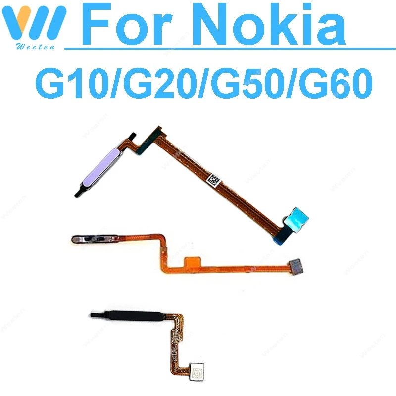 Гибкий кабель датчика отпечатков пальцев с кнопкой питания для Nokia G10 G20 G30 G50 G60