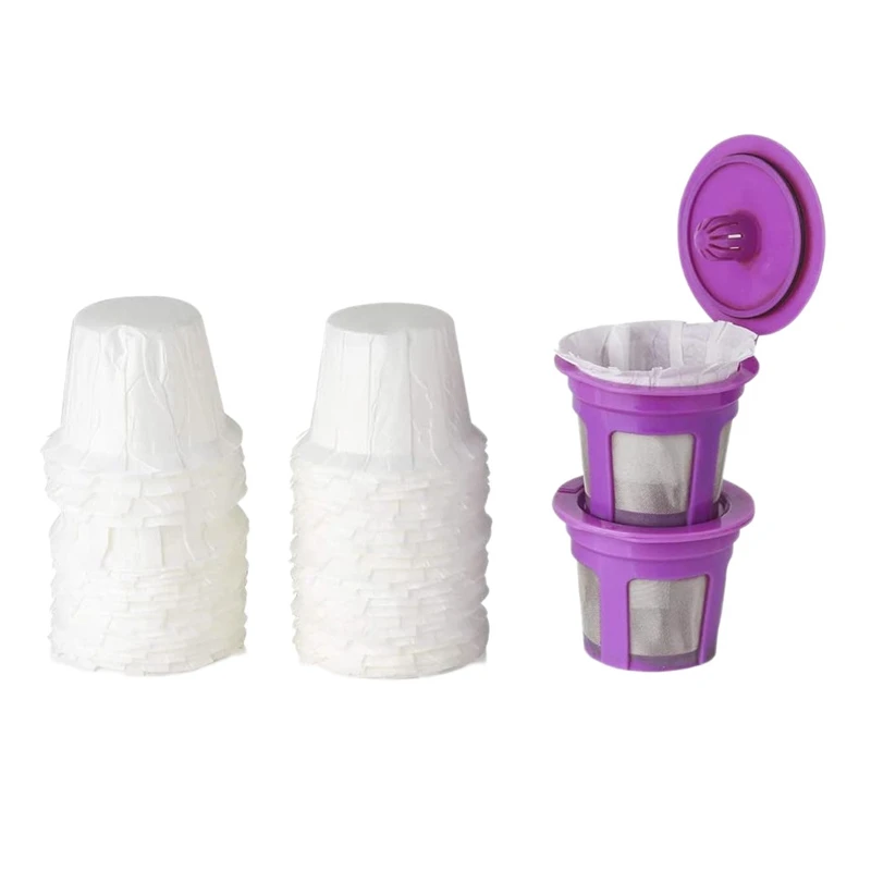 

Disposable Paper Filters and Refilable K Cups Set with Coffee Filter and Reusable K Cups Compatible for Keurig