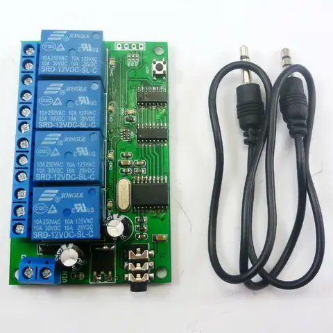 DC 12 В 4CH MT8870 DTMF декодер тонального сигнала телефон голосовой пульт дистанционного управления релейный переключатель модуль для светодиодного двигателя умный дом