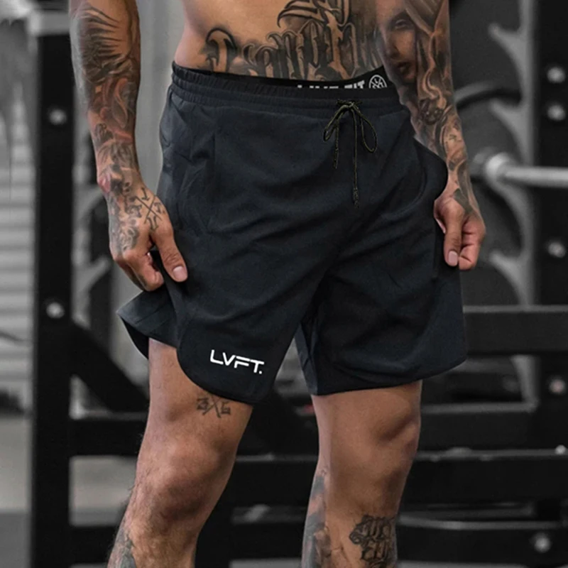 

Gym Shorts Men Fitness 2 In 1 Breathable Running Shorts Jogging Training Workout Summer Sports Short Pants Men Sport Shorts