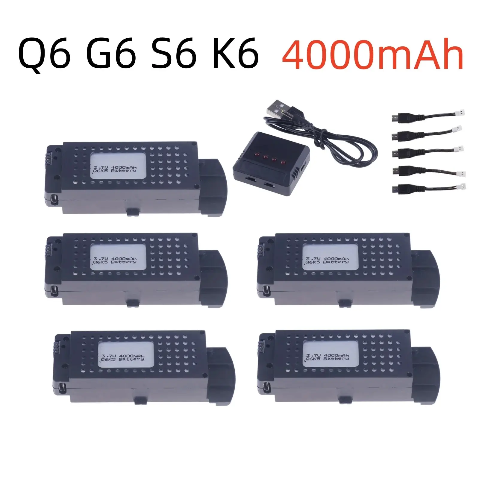 Q6 S6 G6 T6 K5 Battery 3.7V 4000mAh for 8K RC Quadcopter Spare Parts For Pro Rechargeable Lipo