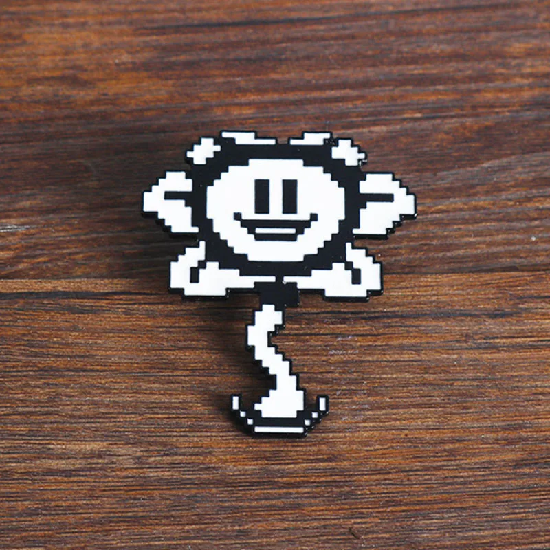 Игра UNDERTALE Flowey значок для косплея унисекс сплав кавайная брошь с цветком булавки