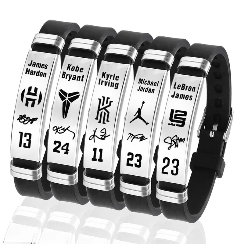 

Новый баскетбольный браслет NBA суперзвезда Кобе Джордан Джеймс Карри Харден Кевин Энтони браслет Подарочная игрушка подарок на день рожден...