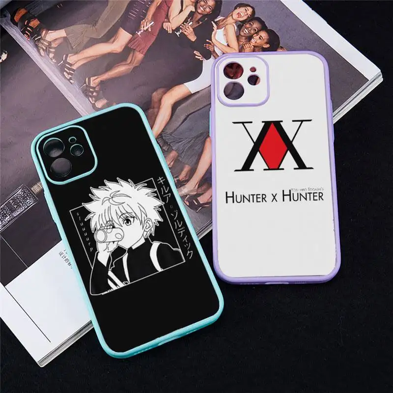 

Hunter X Hunter HXH anime Phone Case For iPhone 13 12 11 Mini Pro XR XS Max 7 8 Plus X Matte transparent blue Back Cover