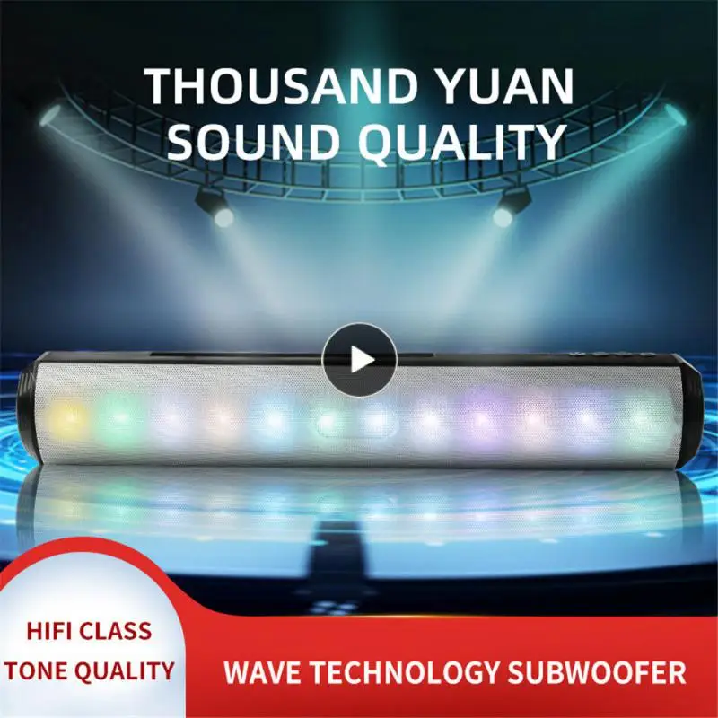 

Stereo bluetooth-compatible Speaker Usb Playback 1200mah Dual Speakers With Color Lights Loudspeaker Smart Home