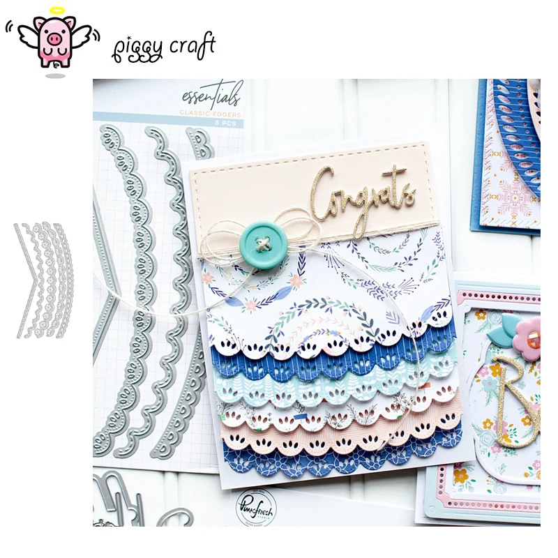 Металлические Вырубные штампы форма для вырезания цветочная края скрапбукинг