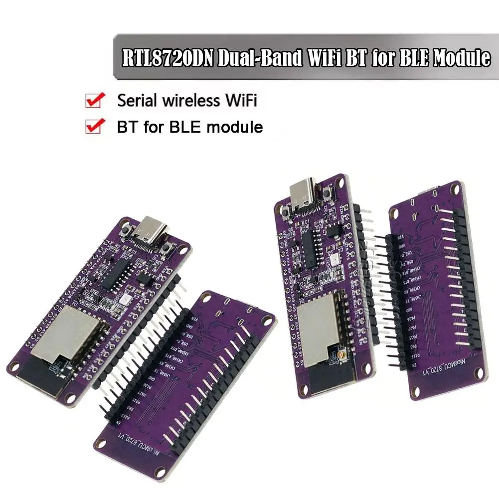 RTL8720DN Двухдиапазонный модуль Wi-Fi Bluetooth BLE Разработка NICEMCU поддерживает аксессуары BW16 Плата модуля BLE S8E2 (art.: 3920d35679cbc) - 3920d35679cbc