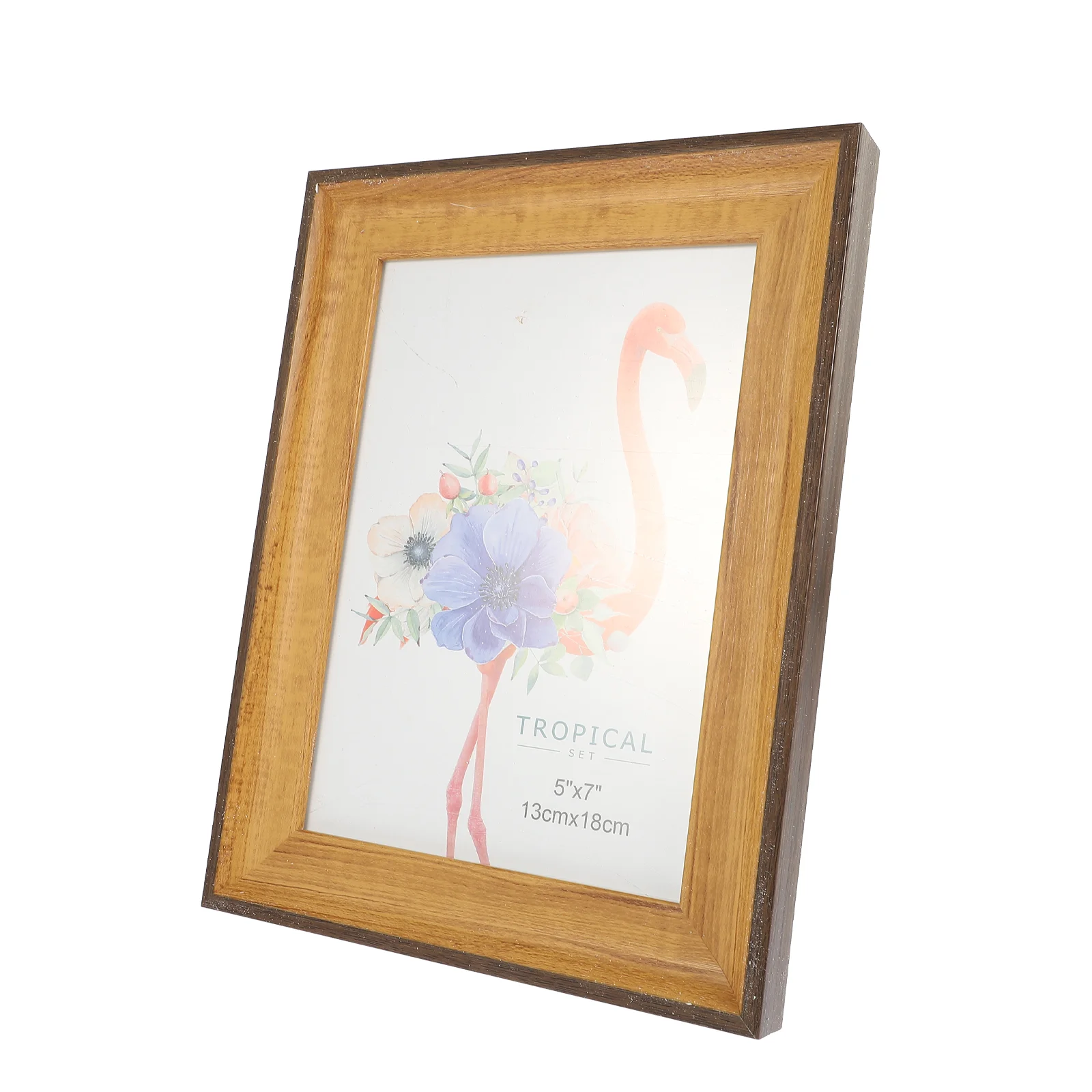 

Wood Photo Frames Display: Wooden Picture Frame Rustic Brown with Mat for Home Wall or Tabletop Gallery Decor