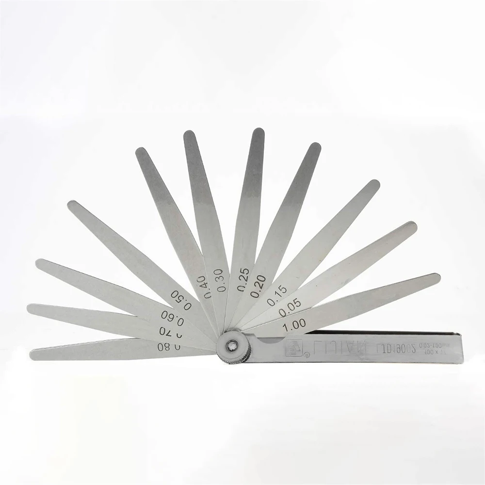 

17 Blades Feeler Feeler Gauge Stainless Steel Gap 0.02-1.0mm Thickness Filler Gauge Tool Measuring Instruments Parts