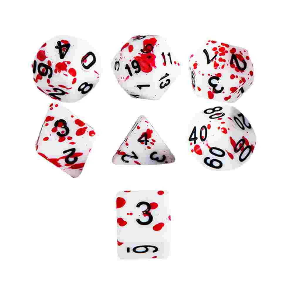

1 Set of Blood Dices Blood Splatter Dices Role Playing Game Dices Party Supplies