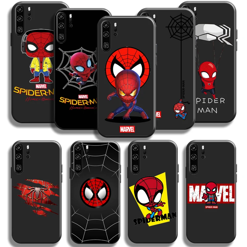 

Avengers Cute Spiderman Phone Case For Huawei P Smart 2019-2021 P50 P40 P30 P20 Pro Lite 5G Carcasa Black Silicone Cover TPU