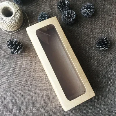 10 шт. черная крафт-большая подарочная коробка упаковка для крафт-бумаги окна