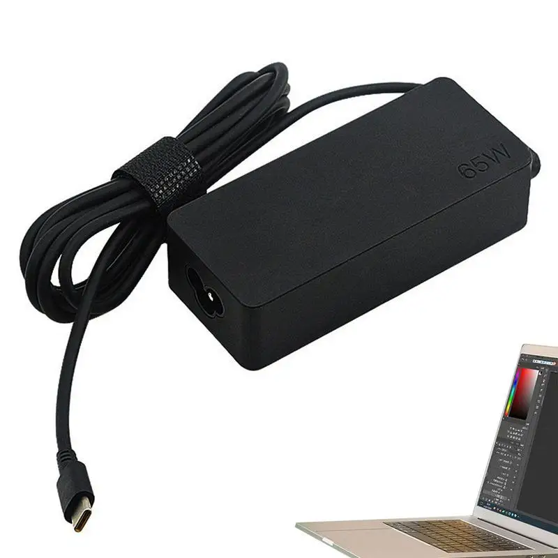 

USB Laptop Charger 65W Low Loss Computer Charger Laptop Power Supply For Laptop Tablets With Short-circuit Overload And