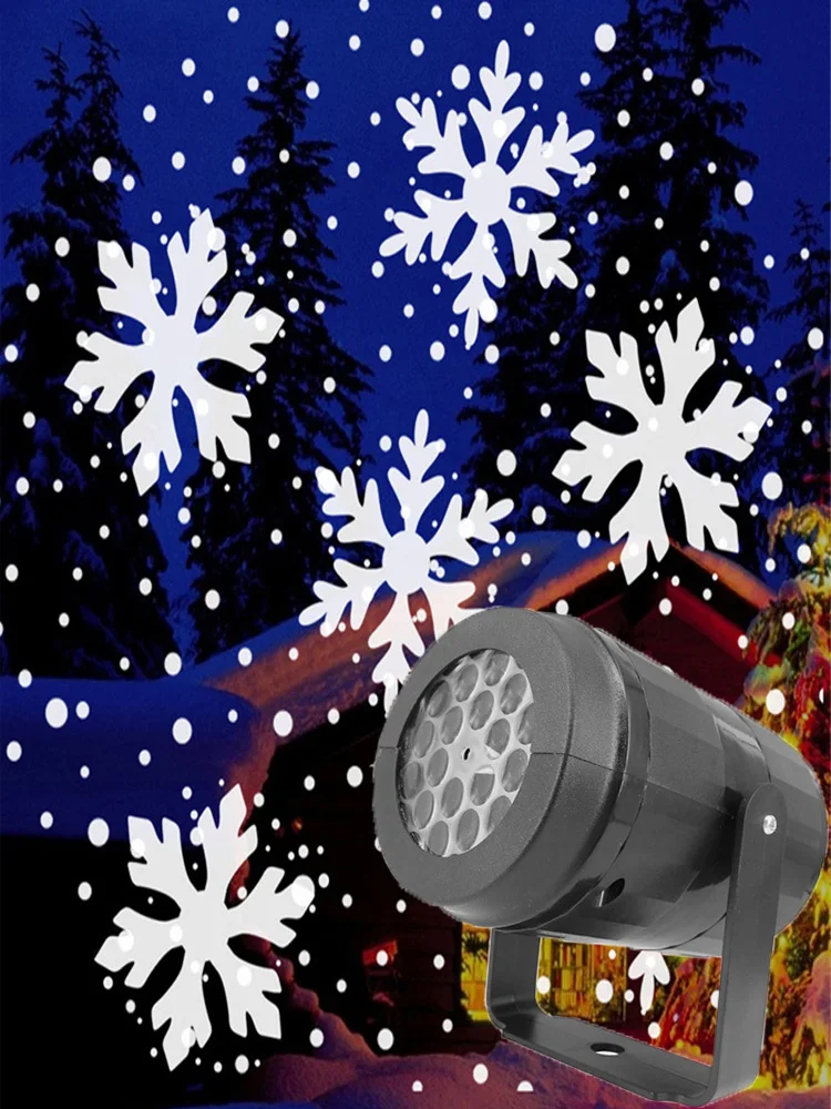 Светильник ный прожектор в виде снежинок светодиодный сценисветильник