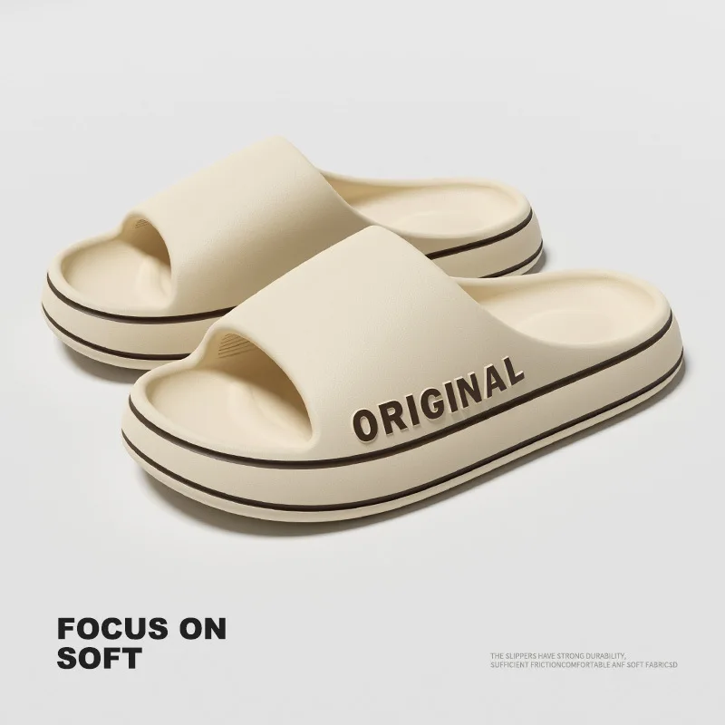 

Женские шлепанцы, летняя пляжная обувь, подходящие для дома и улицы, на толстом каблуке, мягкая нескользящая подошва EVA, искусственные слайд...