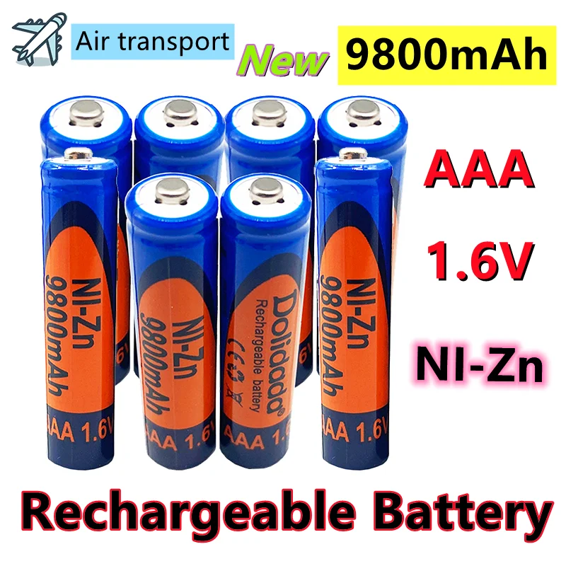 Новый аккумулятор серии NI-Zn AAA 1.6V никель-цинк с емкостью 9800 мАч имеет более стабильную зарядку и длительный срок службы.