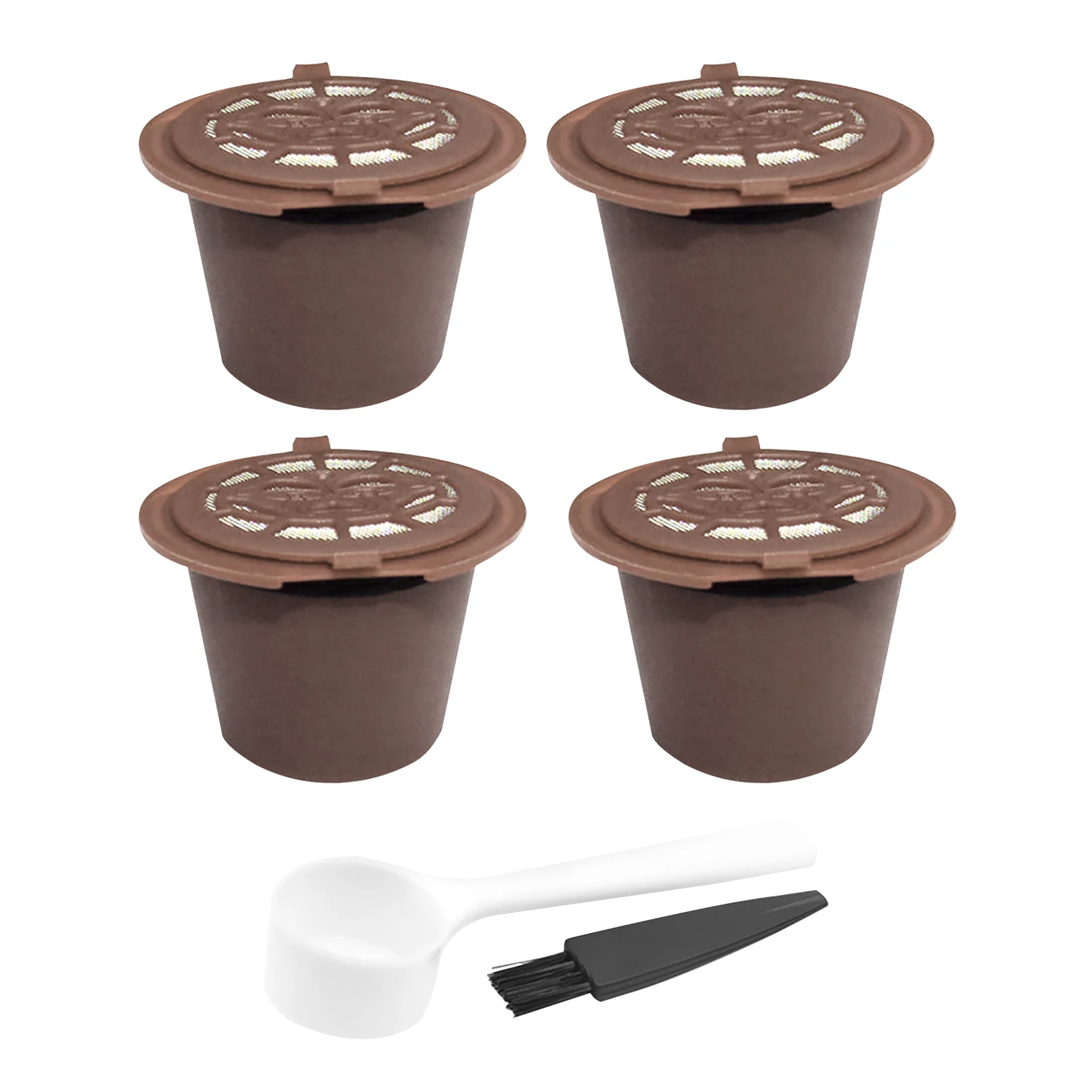 

4pcs/pack Office Coffeeware Home Accessories Easy Clean Universal Refillable Reusable Pots Coffee Filter Capsules Cup