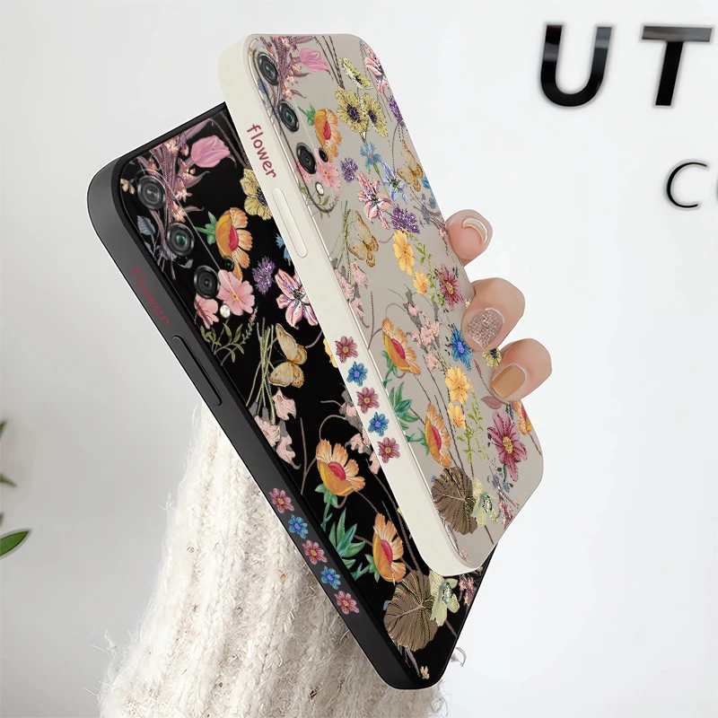 Чехол для телефона с тонким цветком Huawei Honor Magic 7 Lite X20 X9A X5 X6B X7B X8B X9B X8 9X 20 50 SE Pro Plus