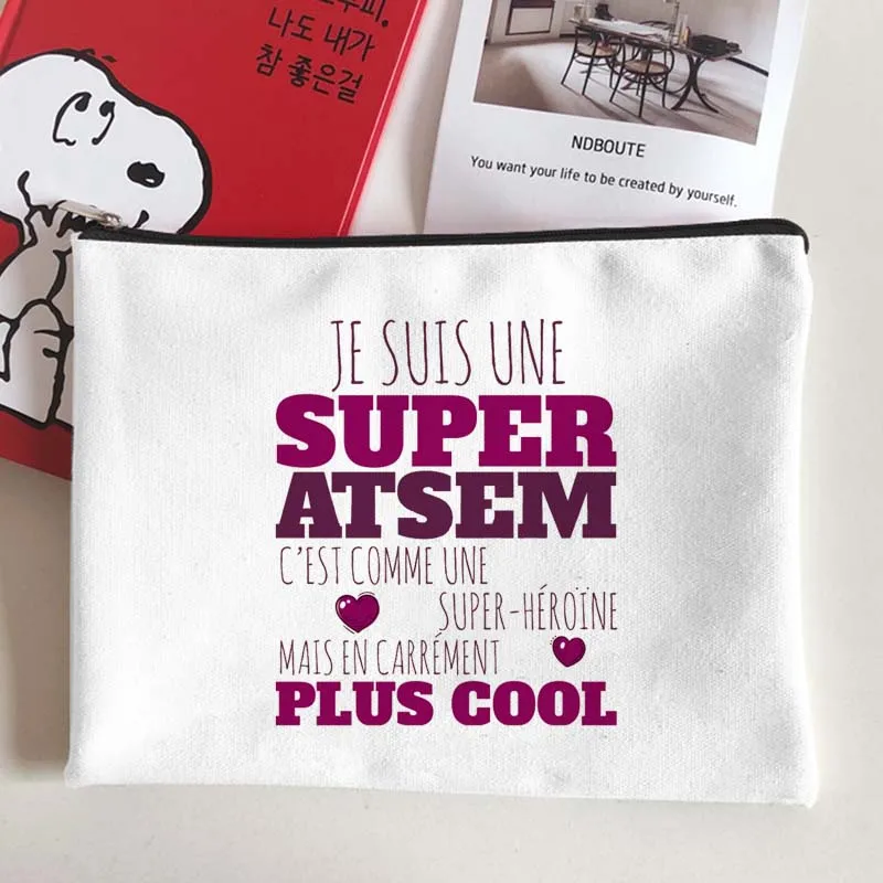 Супер спасибо Atsem подарок учителю сумки для макияжа Женская несессер косметичка