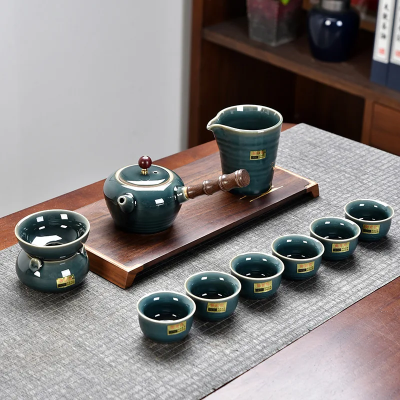 

Kung Fu Tea Set - Jun Porcelain Ge Kiln Ceramic Pot Cup