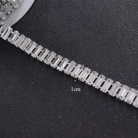 5yards blingling all glass rhinestones crystal trimming for clothing sewing appliques wedding dress belt sash patches