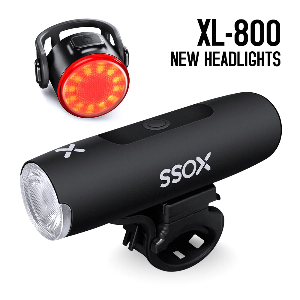 

XOSS XL-800 Bike Light Headlight Waterproof USB Rechargeable Road MTB Front Lamp Bicycle Light Aluminum Ultralight Flashlight