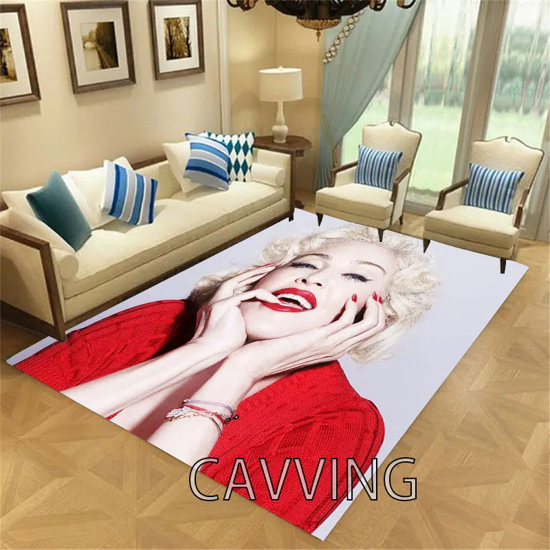 

Madonna 3D Printed Carpets Flannel Rugs Anti-slip Large Rug Carpet Home Decoration for Living Room Bedroom Decor J01