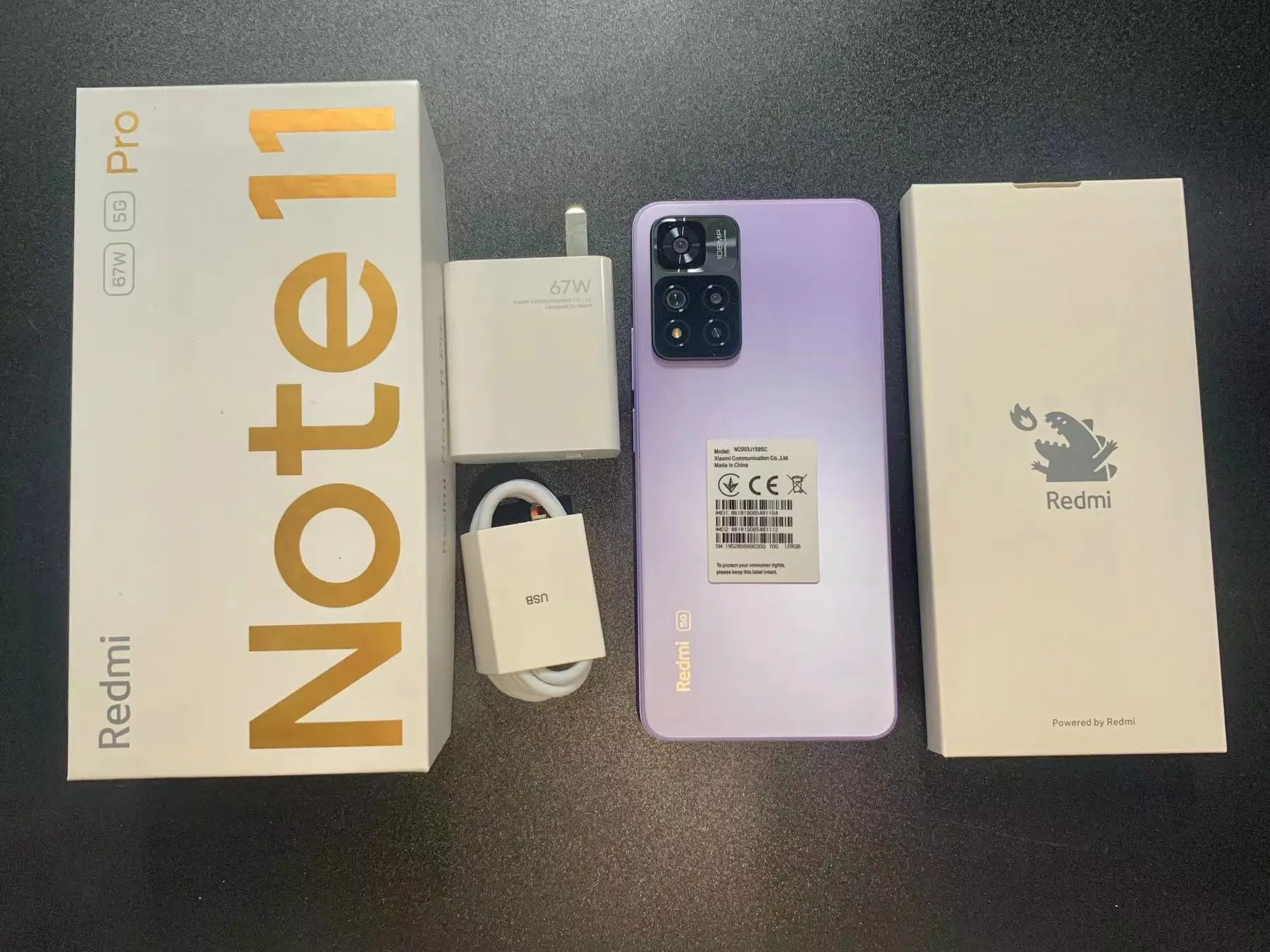 Xiaomi Redmi Note 11 Pro Cellphone Global ROM Smartphone 108MP Camera, MediaTek Dimensity 920 5G,5160 mAh (Random Color)