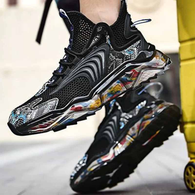 Мужские повседневные кроссовки на толстой платформе Модные Недорогие