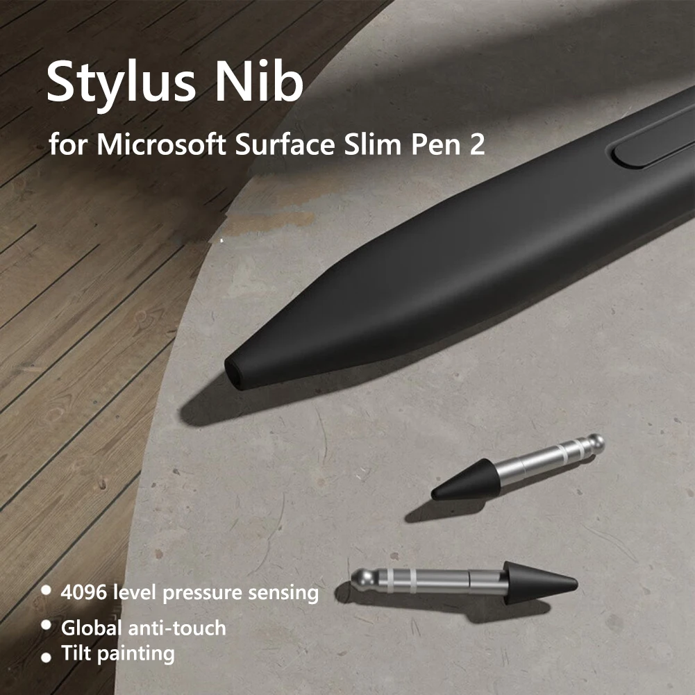 

2PCS Touch Screen Pen Spare Nibs Replacement 2.5cm Tips Refill Accessories High Sensitivity for Microsoft Surface Slim Pen 2