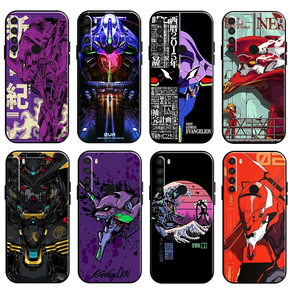 

Anime Neon Genesis Evangelion EVA For Xiaomi Redmi 8 8A Redmi Note 8 8T Pro Phone Case Back Black Coque Funda Silicone Cover