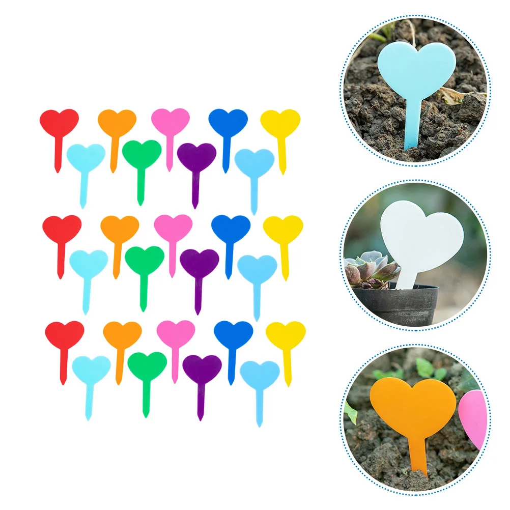 

200pcs Thicken Plants Tag Heart Shape Gardening Labels Home Decor Plant Markers