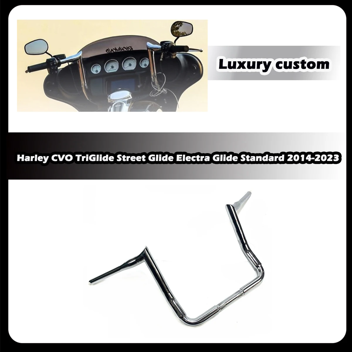 ZDQ 1-1/2 мотоциклетный Рог носорога сумка руль обезьяны для Harley CVO TriGlide уличный