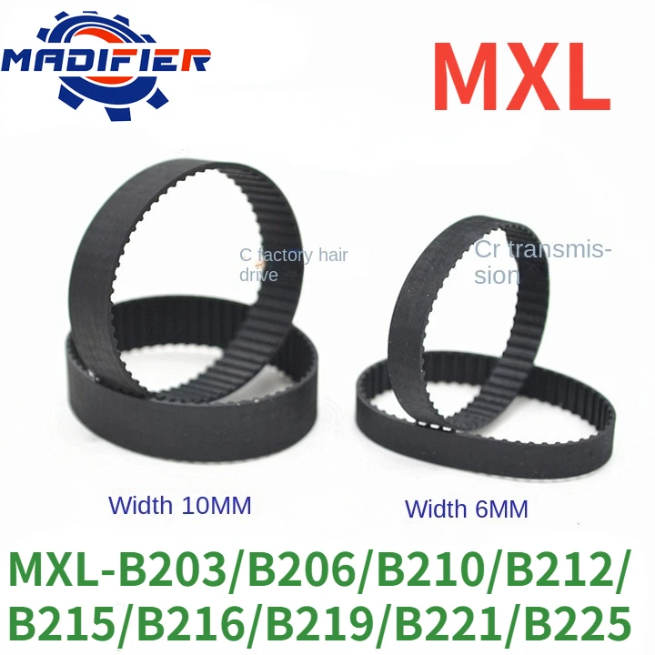 

GKTOOLS MXL Synchronous Timing belt B203MXL/B206MXL/B210MXL/B212MXL/ B215MXL/B216MXL/B219MXL/B221MXL/B225MXL Width 6/10mm