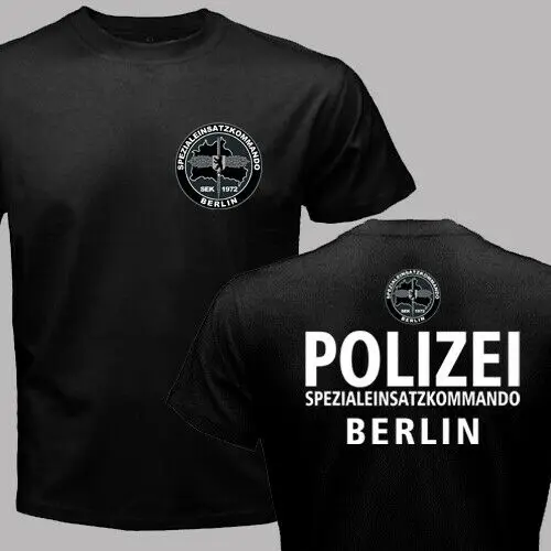 

Amazing Tees Men T Shirt Double-sided Oversized German State Police SWAT Force SEK Spezialeinsatzkommando Polizei Berlin T-shirt