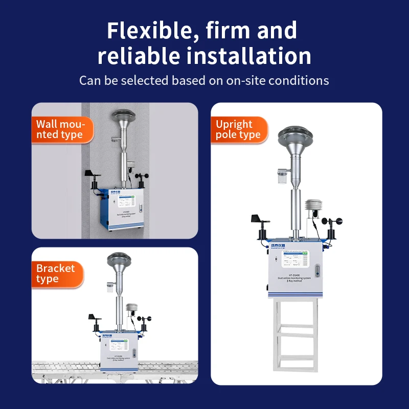 Онлайн-монитор для мониторинга городских условий бета-луч пыли частиц Pm2.5 Pm10 Tsp