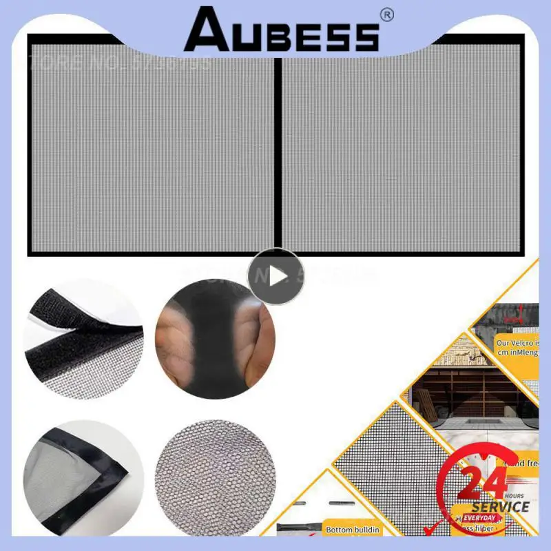 

1~6PCS Garage Insect Net Seamless Insect Bird Barrier Net Balcony Door Retractable Garage Door Screen Easy Installation