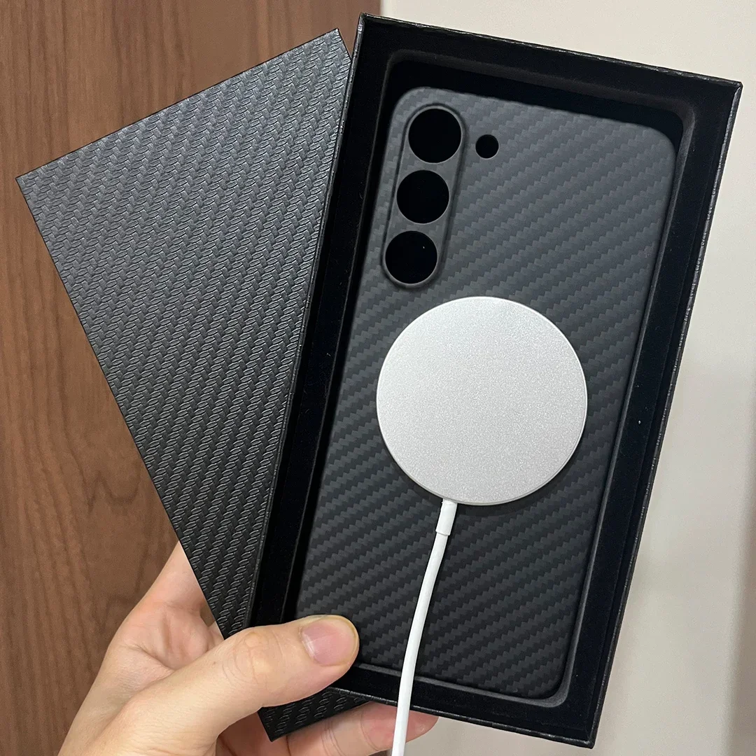Магнитный арамидный чехол для телефона из углеродного волокна Samsung Galaxy S23 S24 Ultra Plus