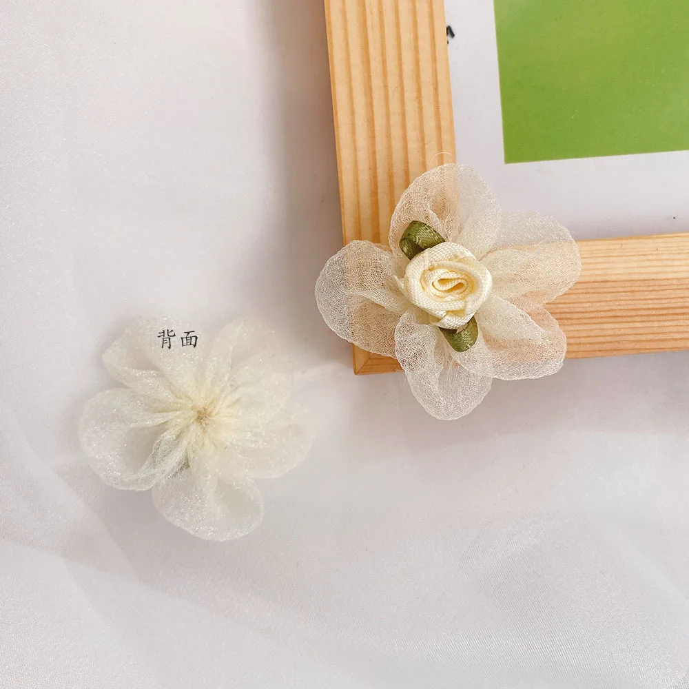 10 шт. розовая Снежная пряжа лента Маленькая женская бижутерия головной убор