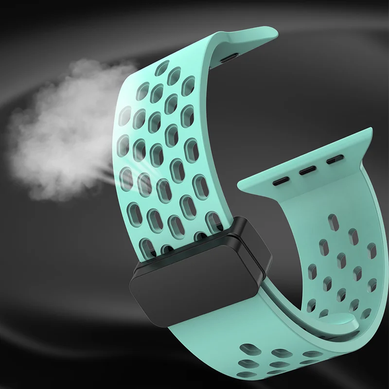 Magnetic Silicone Strap For Apple Watch band 49mm 45mm 41mm bracelet correa 40mm 44mm 38mm 42mm iWatch series 3 5 6 se 7 8 Ultra