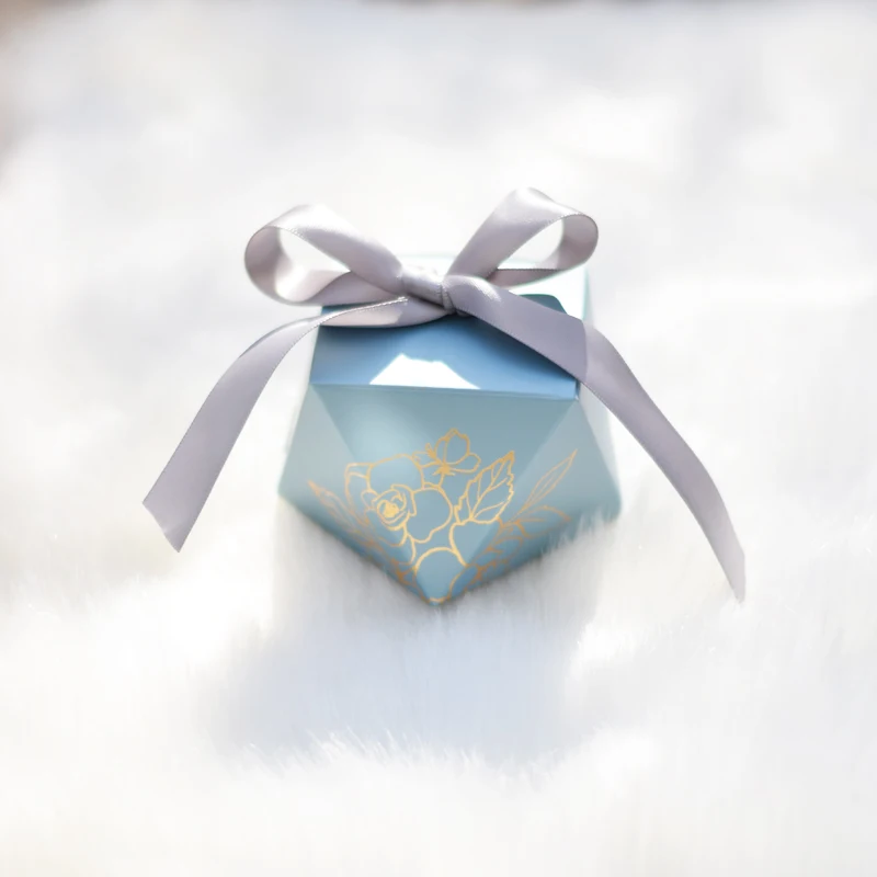 

Marble Candy Box Wedding Favors for Guests Bulk Creative Geometric Diamond Flower Printed Gift Cardboard Boxes for Business