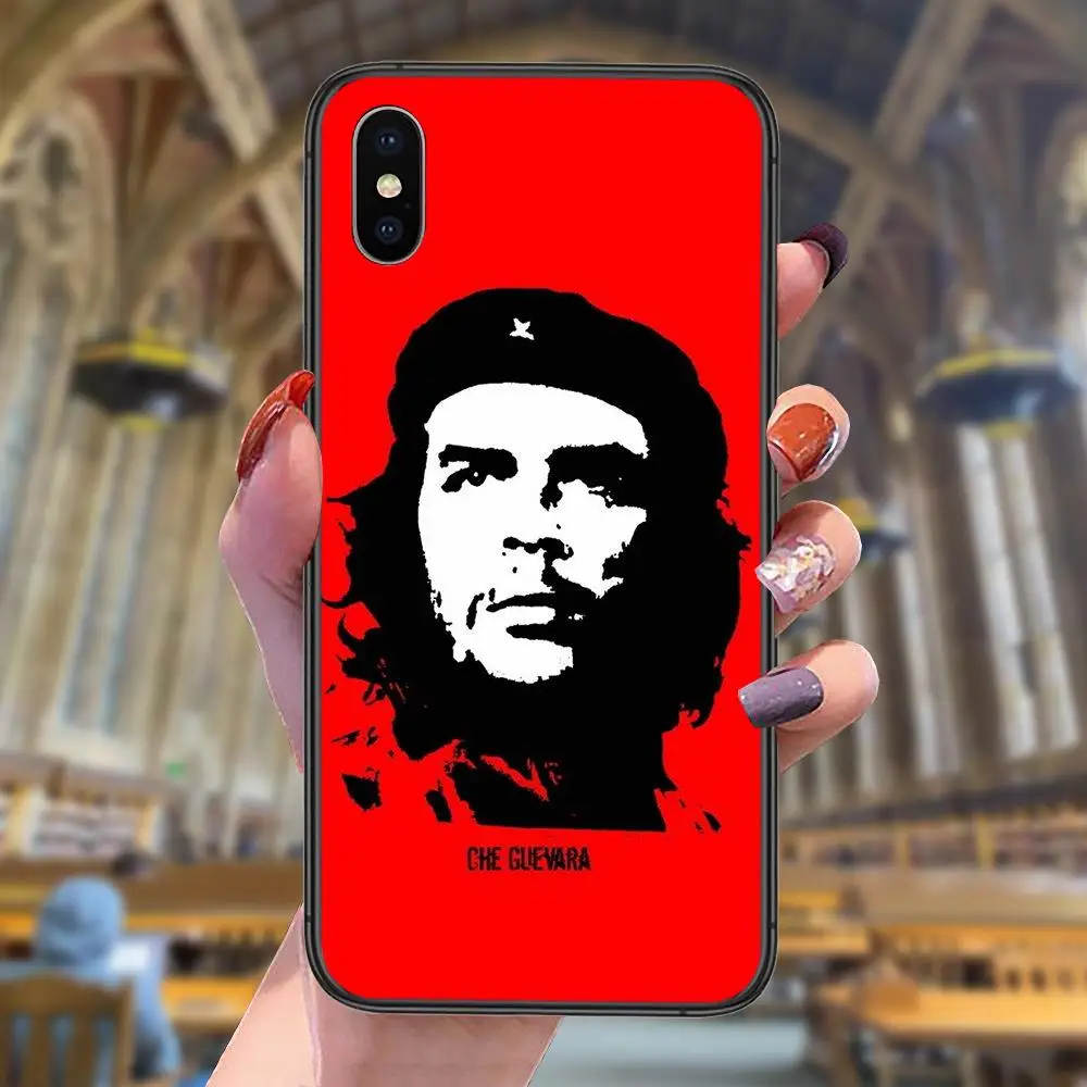 Che Guevara красный флаг дешевый настоящий черный чехол Модный для Galaxy S30 S21 S20 Fe S10 S10E S9