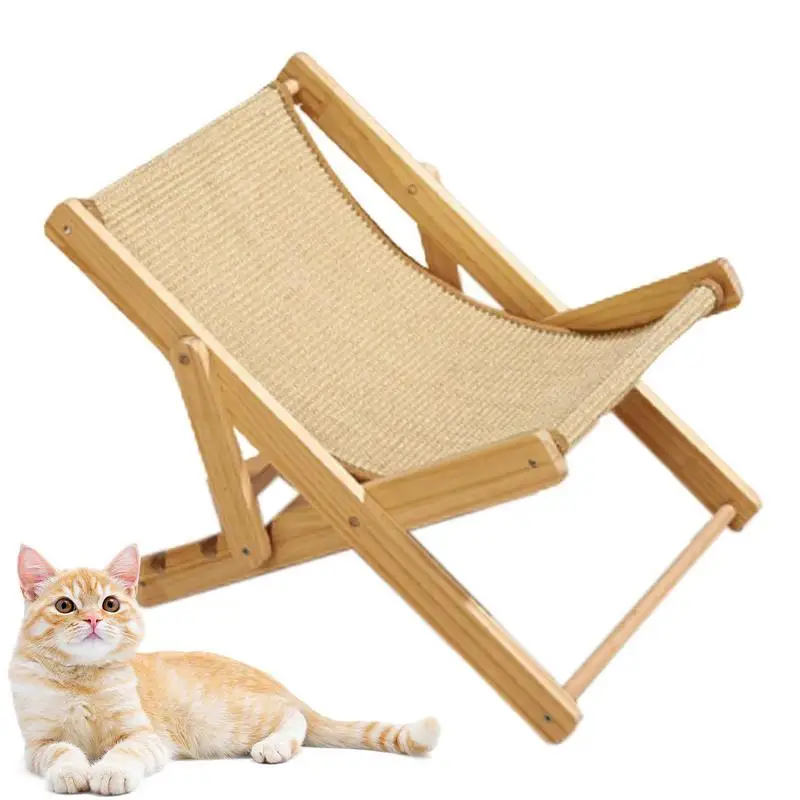

Pet Cat Hammock Bed Kitten Lounger Elevated Chair Adjustable Cat Hammock Leisure Bed Bearing For Indoor Kitten Puppy Small Dogs